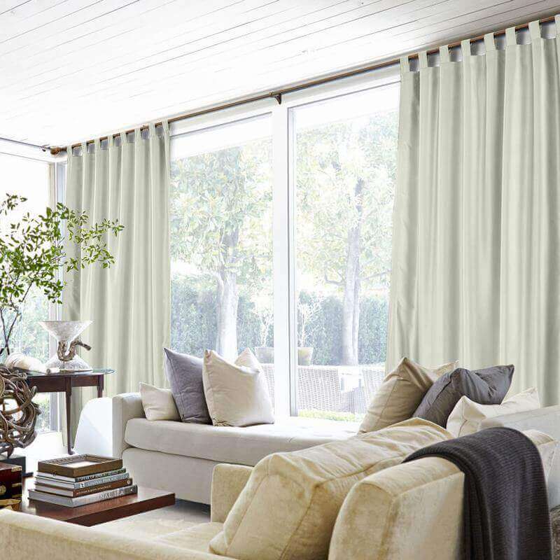 【Custom】Lao Hang Zhou Heavyweight Polyester Cotton Silk Blend Solid Curtain Drape Panel with White Blackout Lined