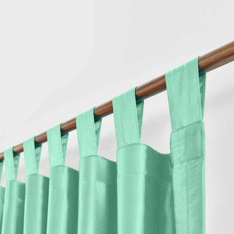 CUSTOM Lao Hang Zhou Aqua Mist Polyester Cotton Thermal Insulated Curtain