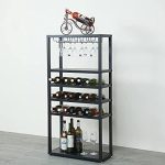 Heavy Duty Wine Bottle Organizer with Storage Shelf, Display Stand Rack