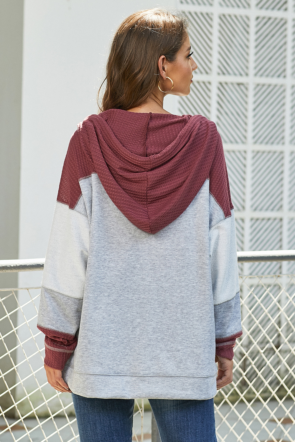 Gray Contrast Hoodie