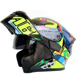 Men Women Bluetooth Motorcycle Helmet Flip Up DOT Approved Waterproof Double Anti-Scratch Anti-Fog Visors