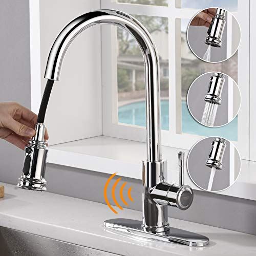 Touchless Kitchen Faucet with 3 Modes Pull Down Sprayer