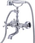 CO-Z Bathtub Clawfoot Combo Faucet, 2 Handle Wall-Mounted