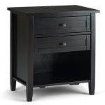 24 inches Wide Night Stand w/ Storage, 2 Drawers & 1 Shelf, For Bedroom