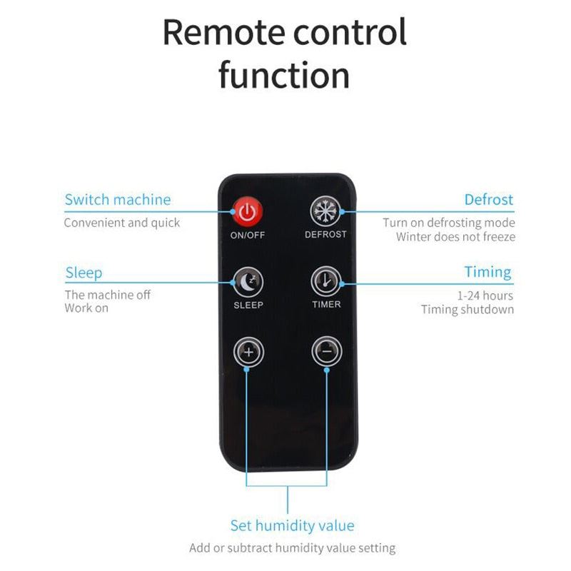 500ml Dehumidifier Moisture Absorber Home Dehumidifier With Remote Control Timing&External Water Pipe