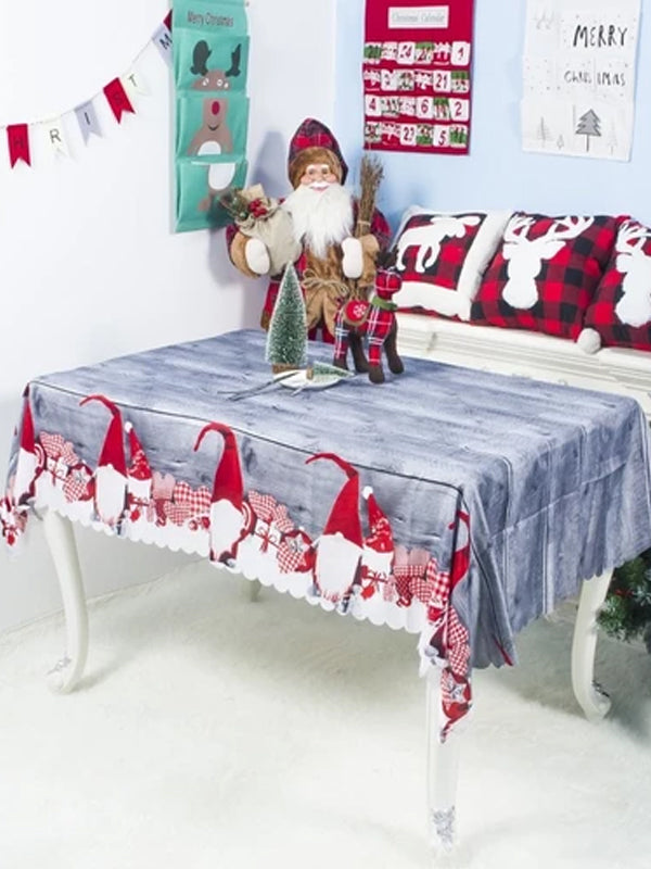 Christmas Dinner Tablecloth Rectangle Decorative Table Covers