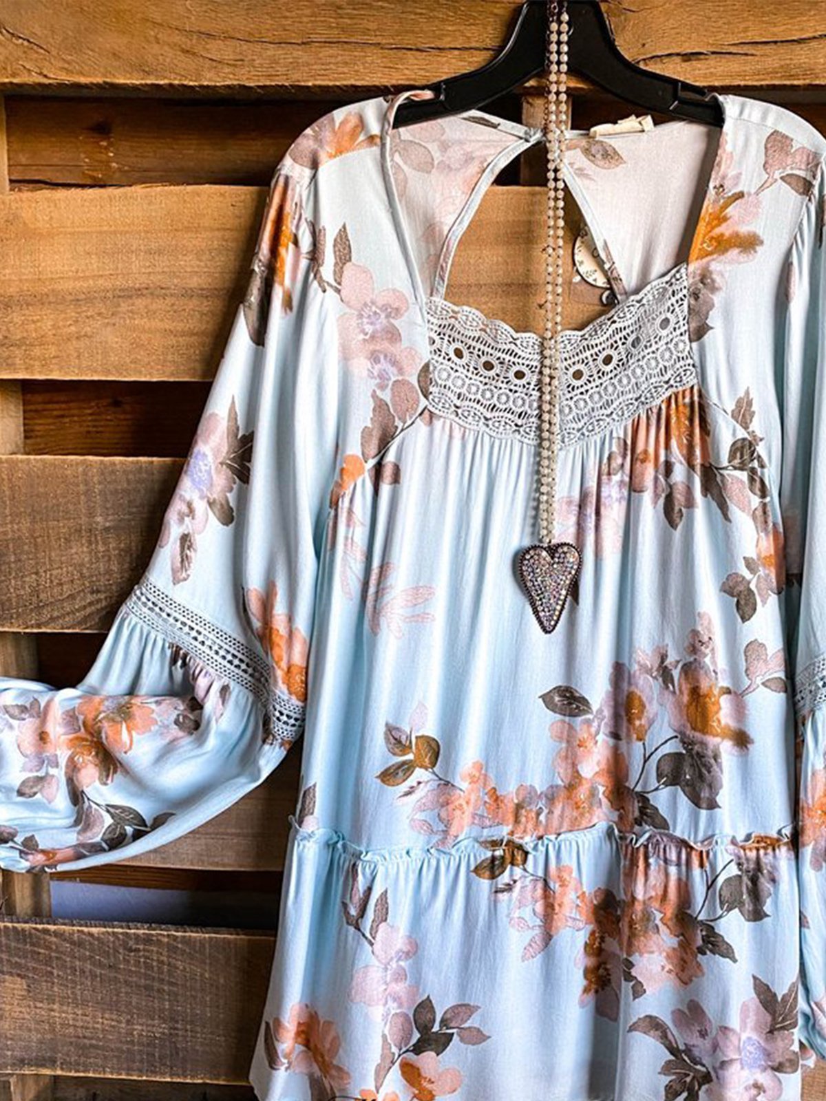 Square Neck Shift Vintage Shirts & Tops