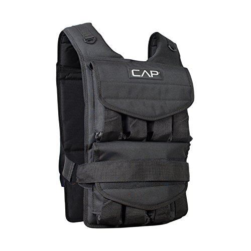 CAP Barbell Adjustable Weighted Vest, Fitness Equipment for Men and Women- Black