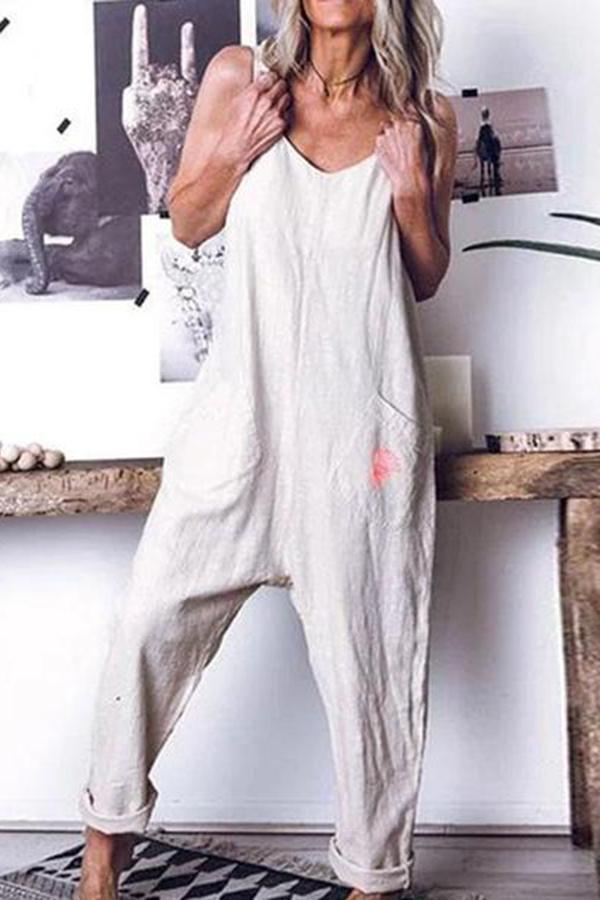 Loose Comfortable Sleeveless Casual Romper Jumpsuit