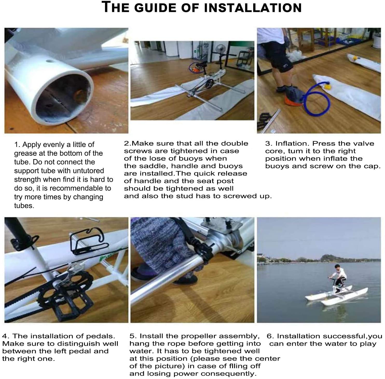 DIVTEK Water Bikes, Inflatable Kayak Bikeboat for Lake, Water Sports Touring Kayaks Sea Pedal Bicycle Boat for Sport Fun Fishing