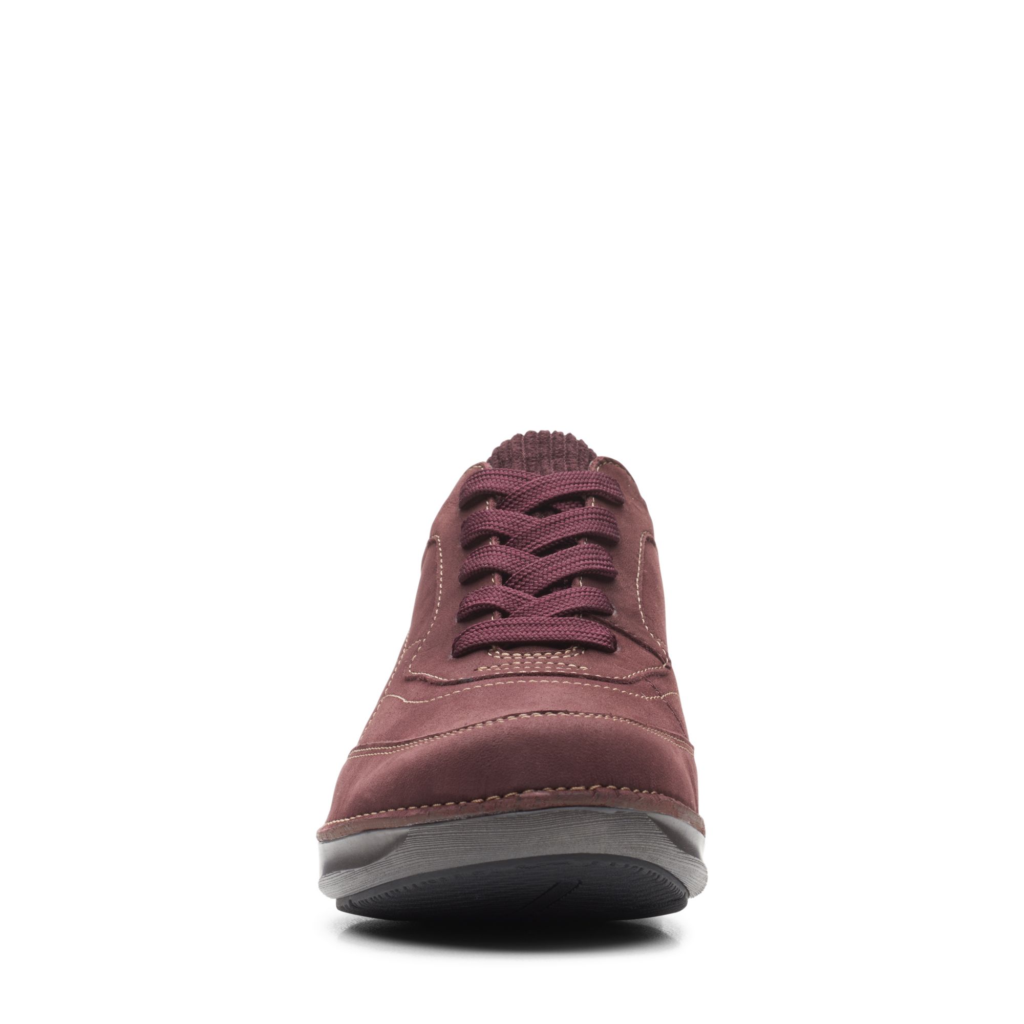 Women Appley Tie Burgundy Nubuck
