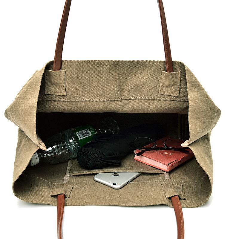 Large-Capacity Shoulder Bag Casual Canvas Female Bag
