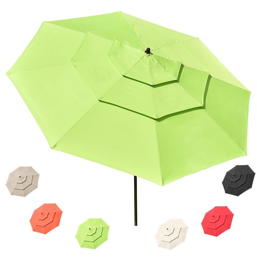 11 Foot Tilting Outdoor Patio Umbrella 3-Tiered