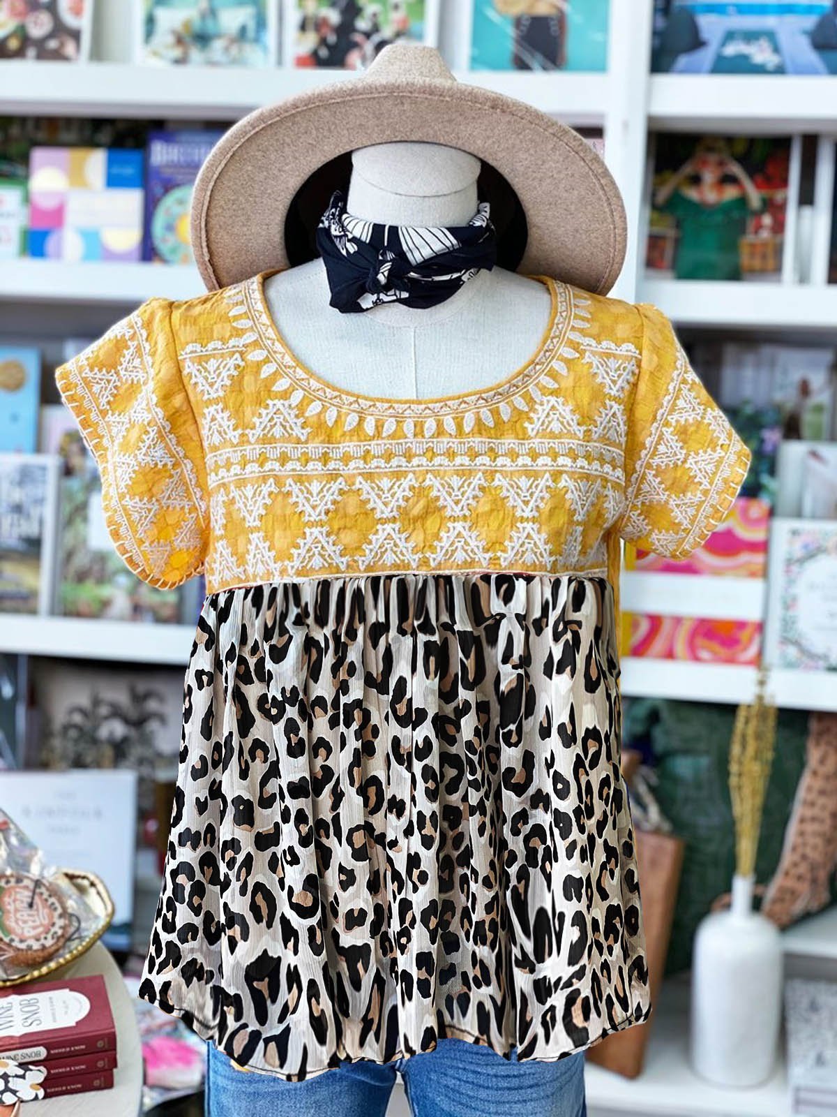 Short Sleeve Holiday Cotton-Blend Shirts & Tops