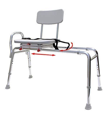 Bathtub Transfer Bench and Shower Chair (Reg) (77662). Swiveling and Sliding system