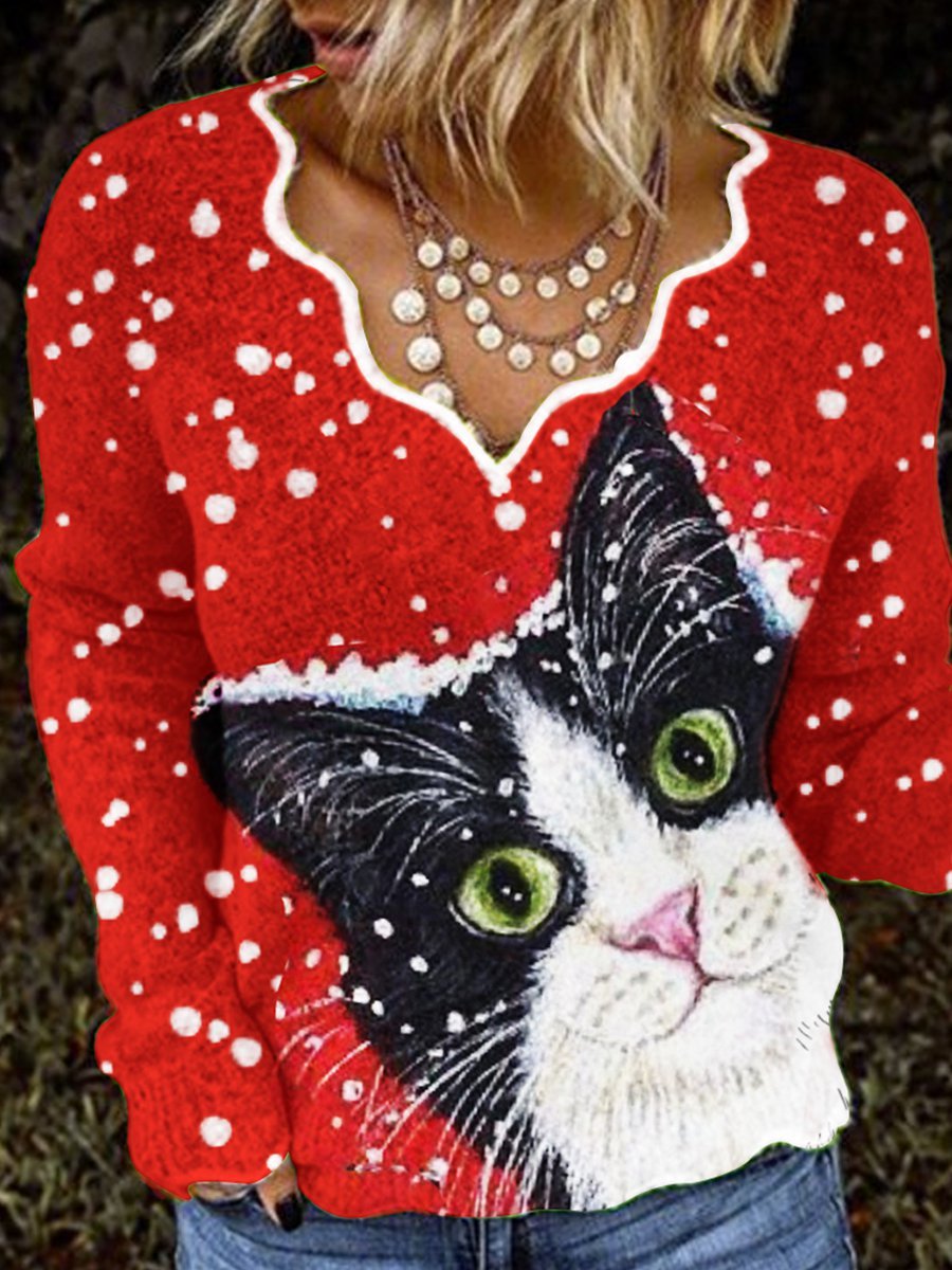 Christmas cat Sweatshirt