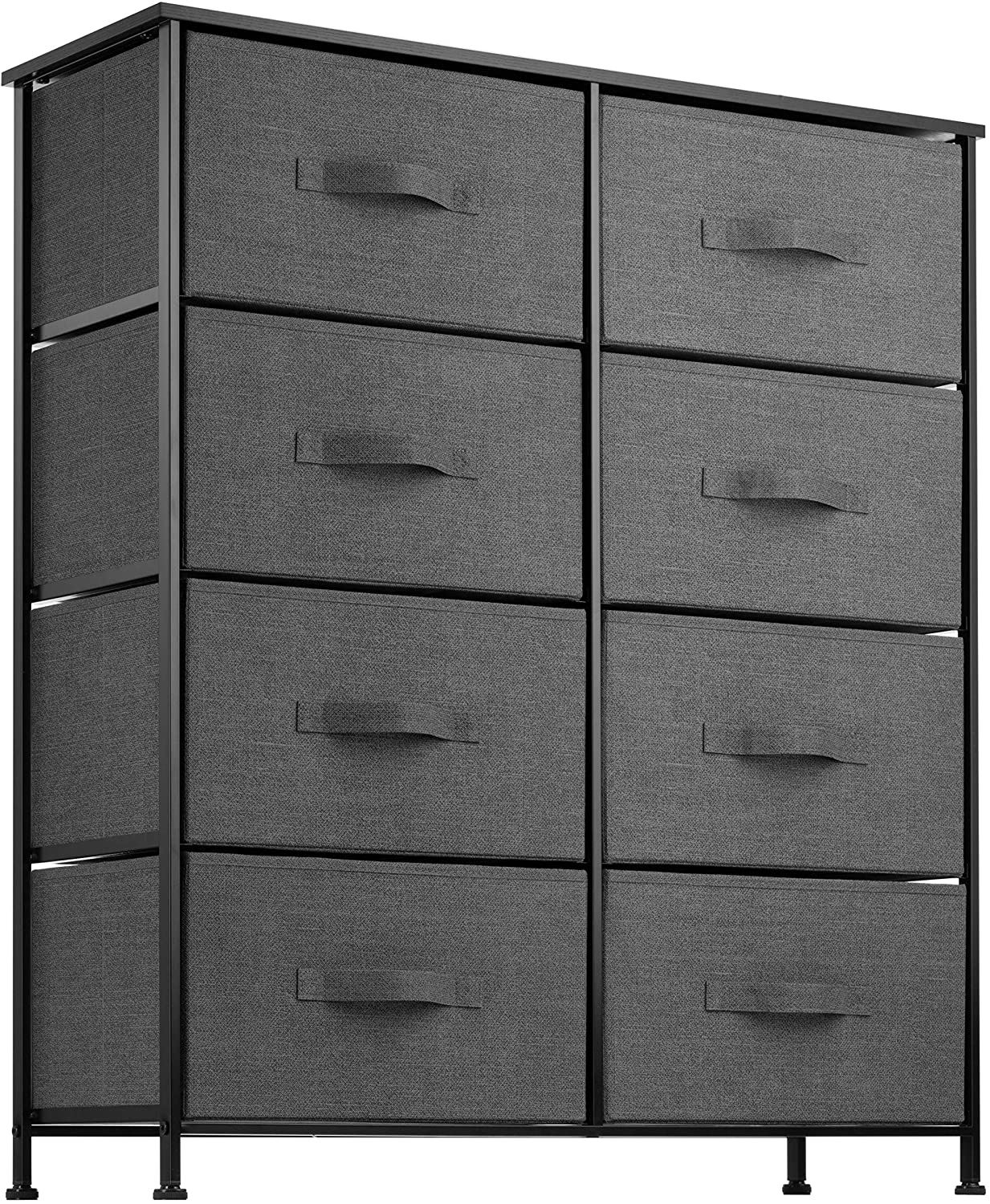 8 Drawer Dresser Organizer Fabric Storage Chest for Bedroom