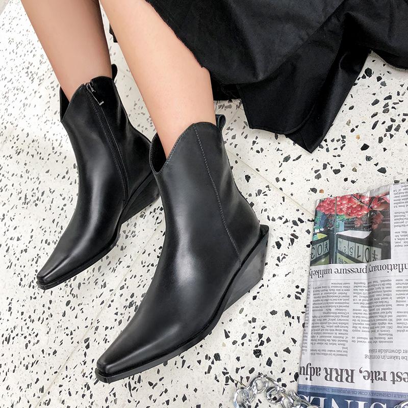 Cowhide Leather Date Boots