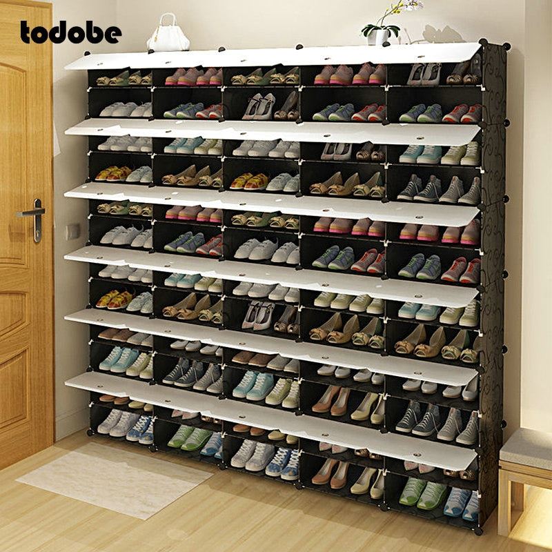 Modular Shoe Rack Hallway Space-saving Shoe Organizer Large Capacity Shoes Boots Storage Closet
