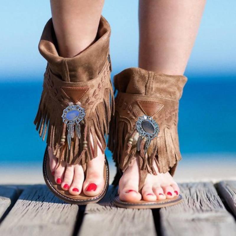 Flat Tassel Holiday Beach Sandals