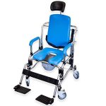 Shower Chair, Instutional Quality with Padded Seat, Back, Armrests and Free Bonus