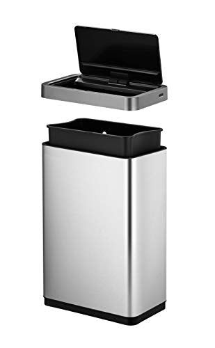 Rectangular Motion Sensor Trash Can with Removable Liner