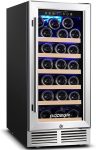 BODEGA 15 Inch Wine Cooler, Upgrade Wine Refrigerator 31 Bottle with Quiet Compressor Cooling, Constant