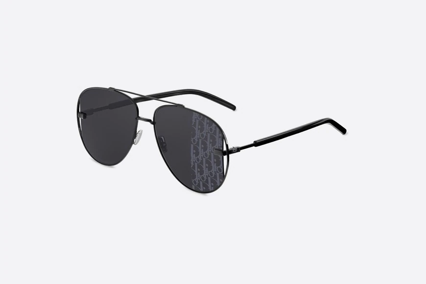 DiorScale Black Pilot Sunglasses with DiorOblique Pattern