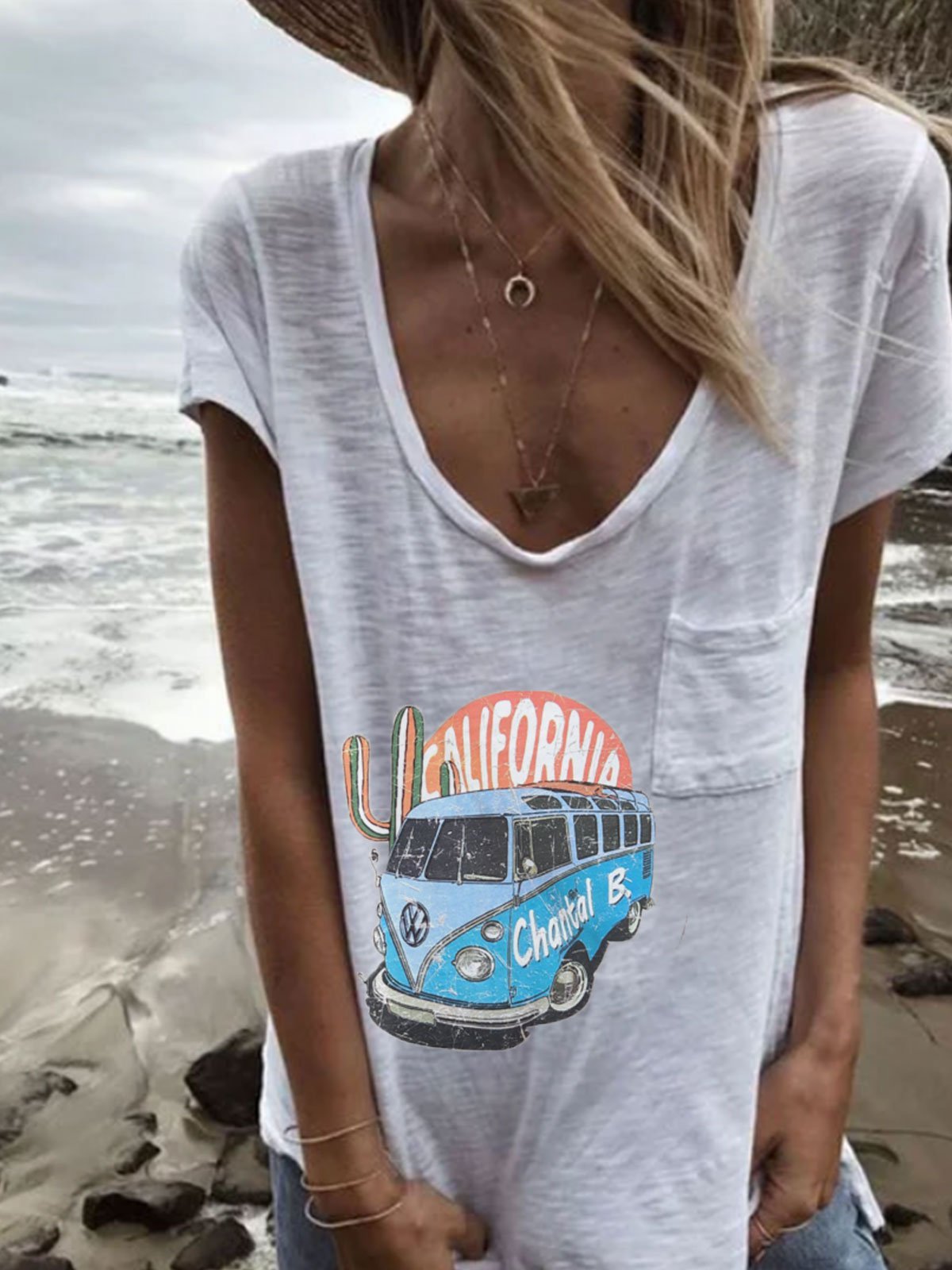 Cotton-Blend Short Sleeve Shirts & Tops