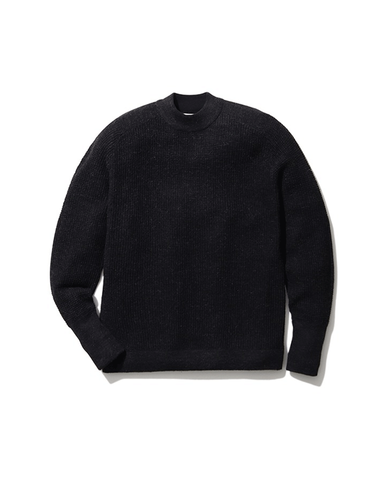 Inoue Brothers Waffle Mock Neck Sweater