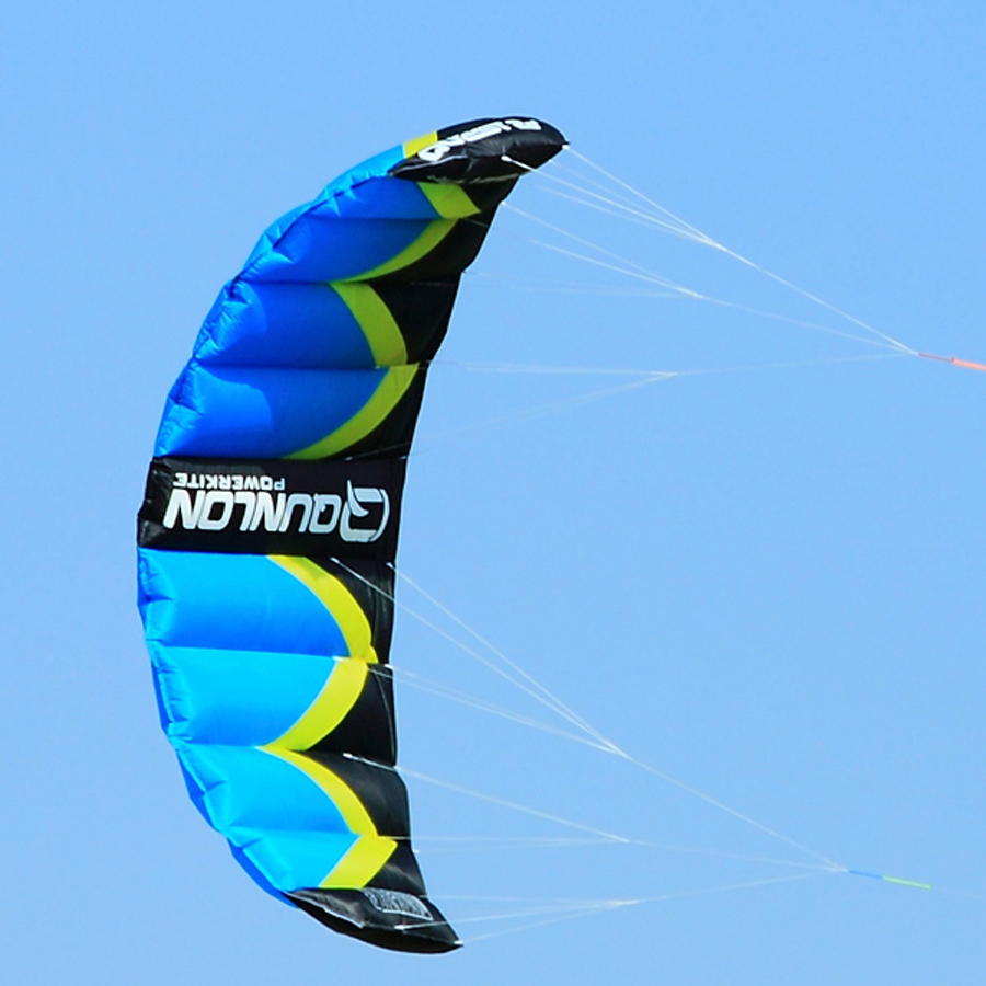 Outdoor Sport 3Sqm Dual Line Stunt Kite Flying Kiteborading Trainer Kite For Begginer Power Traction Kite