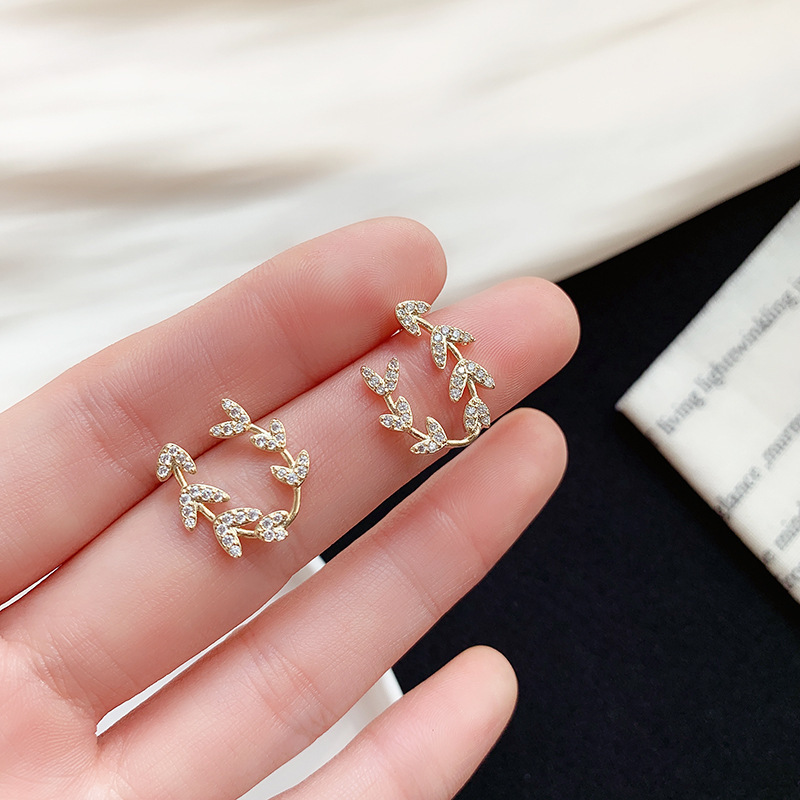 韩国S925银针小清新耳环百搭气质心形珍珠耳饰个性防过敏耳钉批发