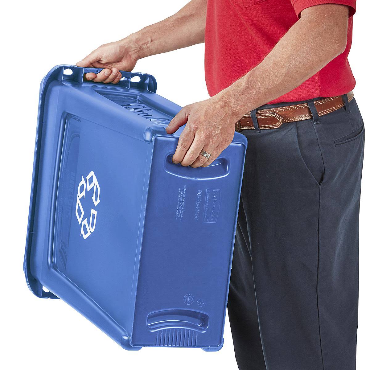 Rubbermaid Slim Jim 23-Gallon Recycling Container, Blue