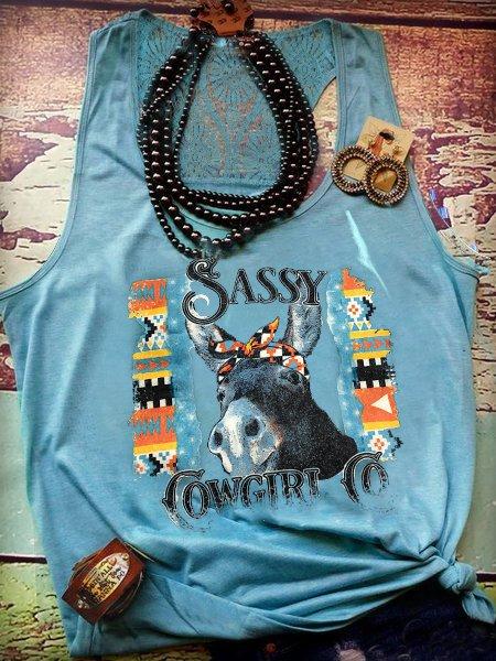 Blue Cotton Crew Neck Short Sleeve Vintage Shirts & Tops