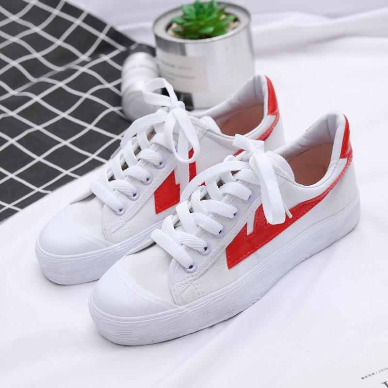 Women Plus Size Lace-up Canvas Flat Heel Daily Spring/Fall Flats