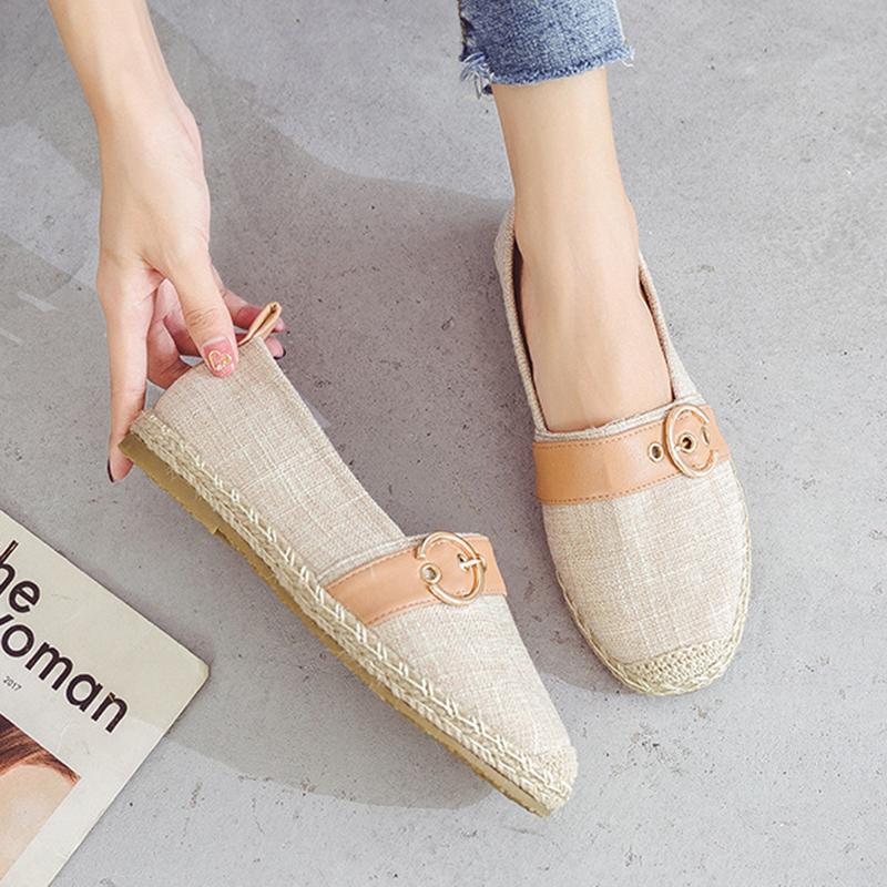 Women Canvas Flat Loafers Casual Comfort Shoes