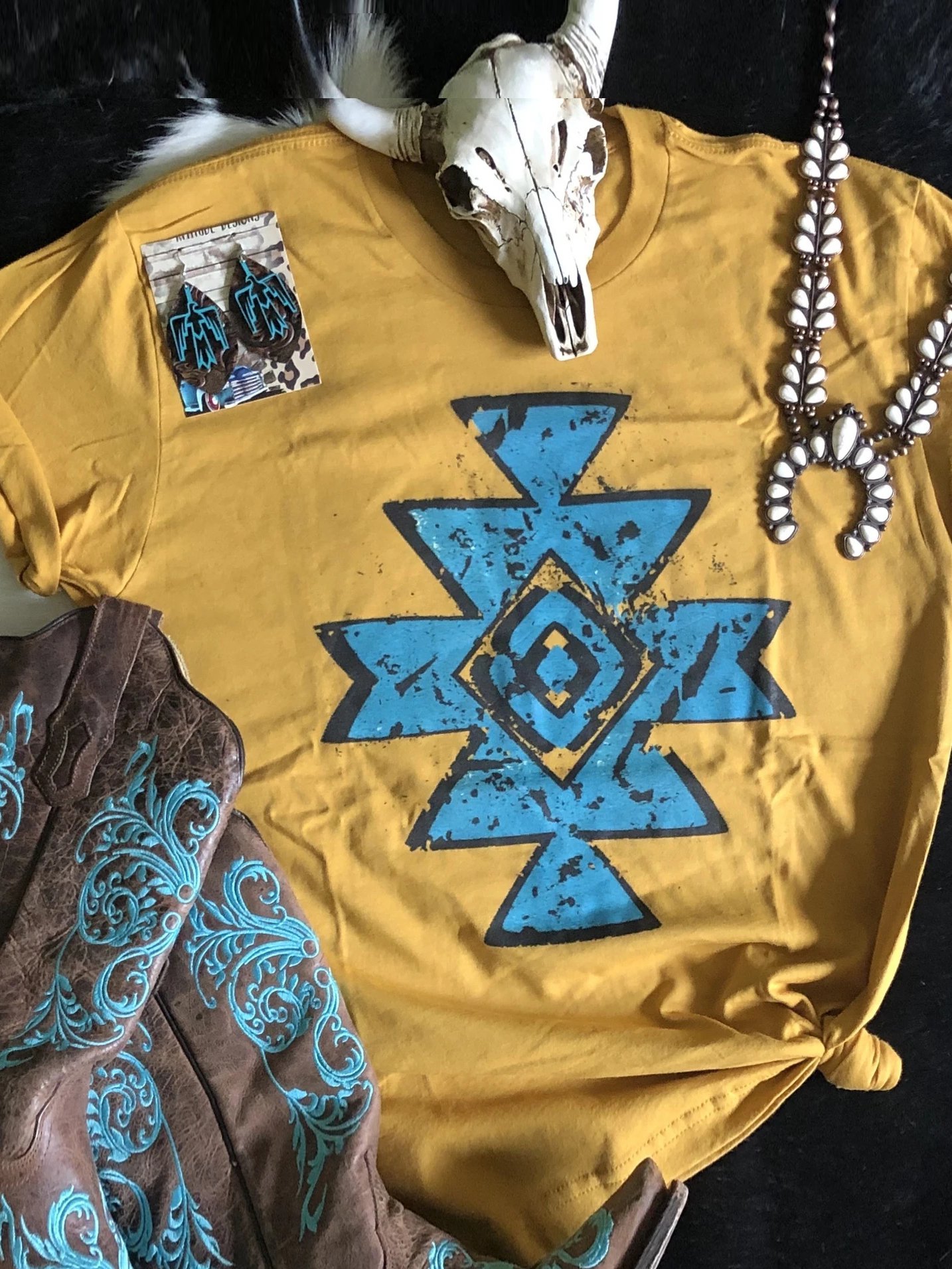 Yellow Short Sleeve Shift Printed Cotton Shirts & Tops