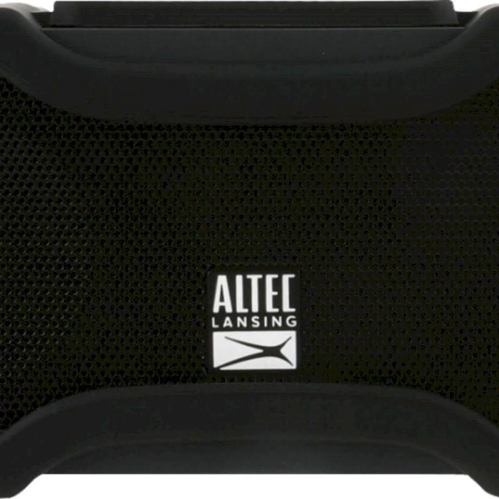 Altec Lansing - BoomJacket Jolt IMW581L Portable Bluetooth Speaker with Qi Wireless Charging Pad - Black/Graphite Gray