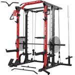 ER KANG Smith Machine, 2400LB Power Cage with Cable Crossover&LAT Pull Down System