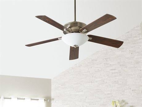 Quorum 54525-80 Premier 52x22 Ceiling Fan with LED Light, Aged Brass