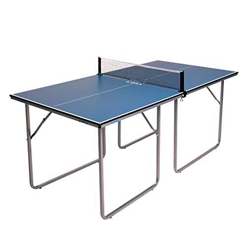 Midsize Free Standing Table Tennis Table W/ Net Set for Small Spaces and Apartments