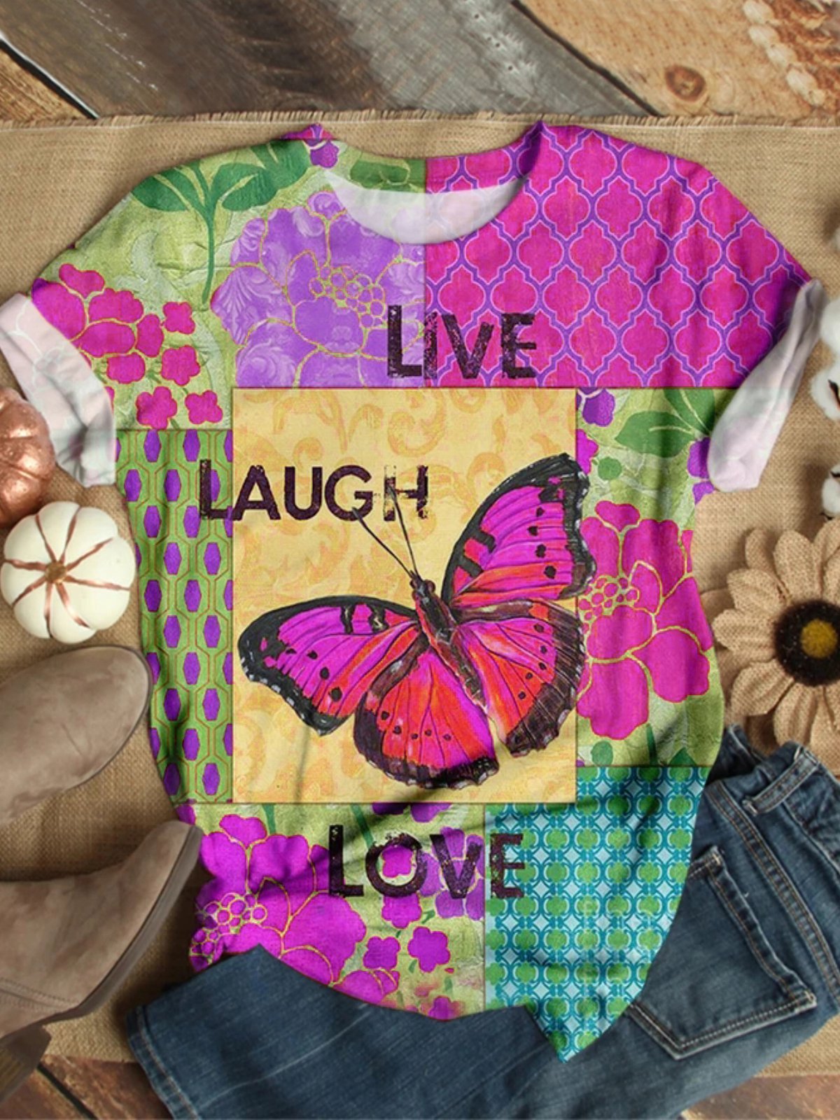 Casual Short Sleeve Round Neck Plus Size Tops