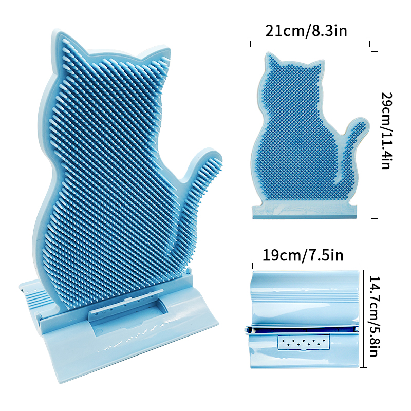 Cat Self Groomer With Catnip Soft Cat Comb Brush Cats Wall Corner Massage Rubs The Face With A Tickling Comb Pet Grooming Supply