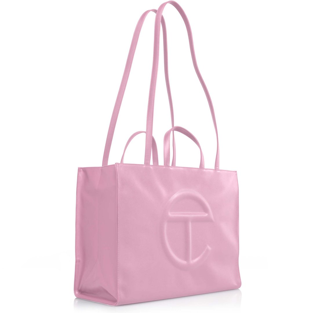 Large Bubblegum Pink Shopping Bag