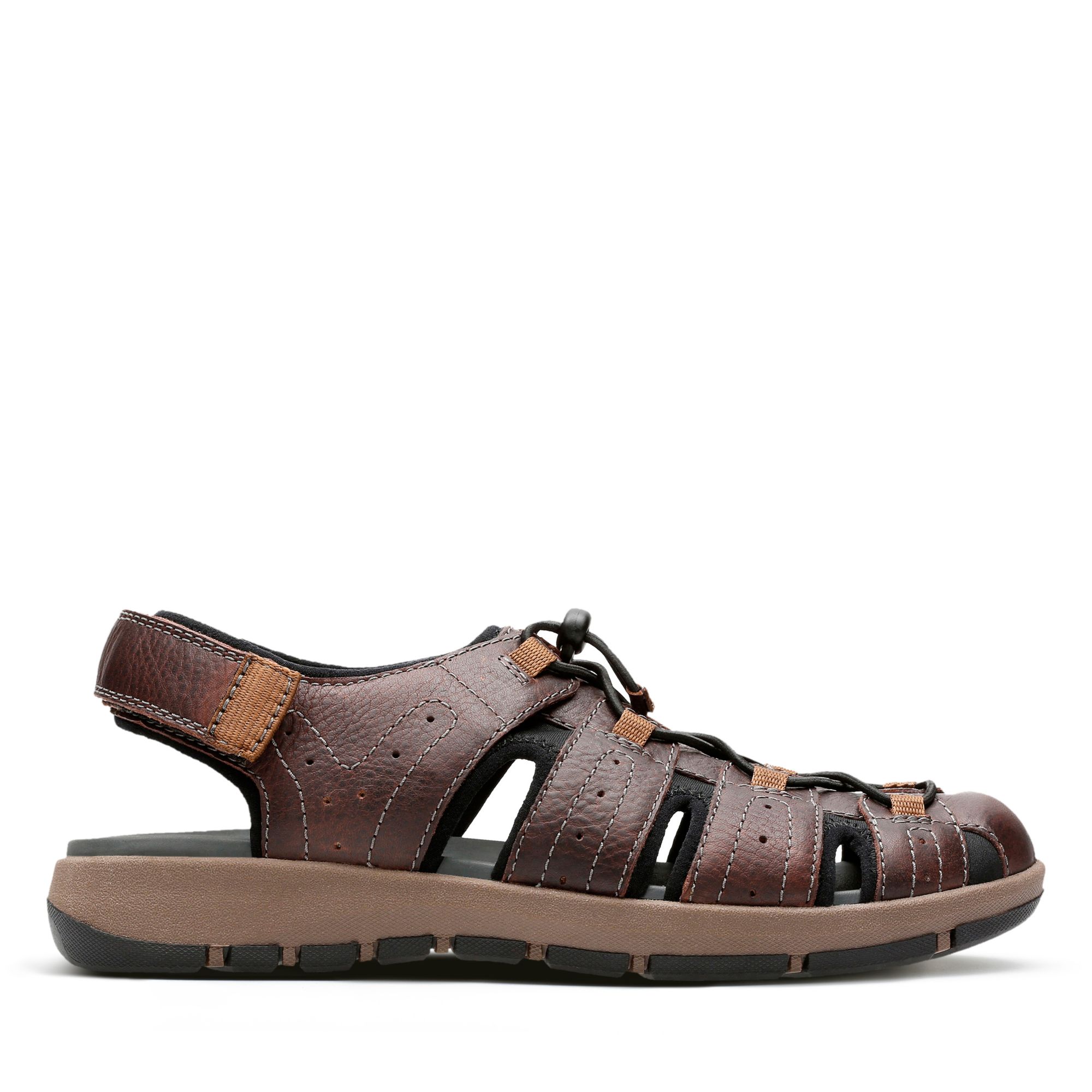 Men Sandals Brixby Cove Dark Brown Lea