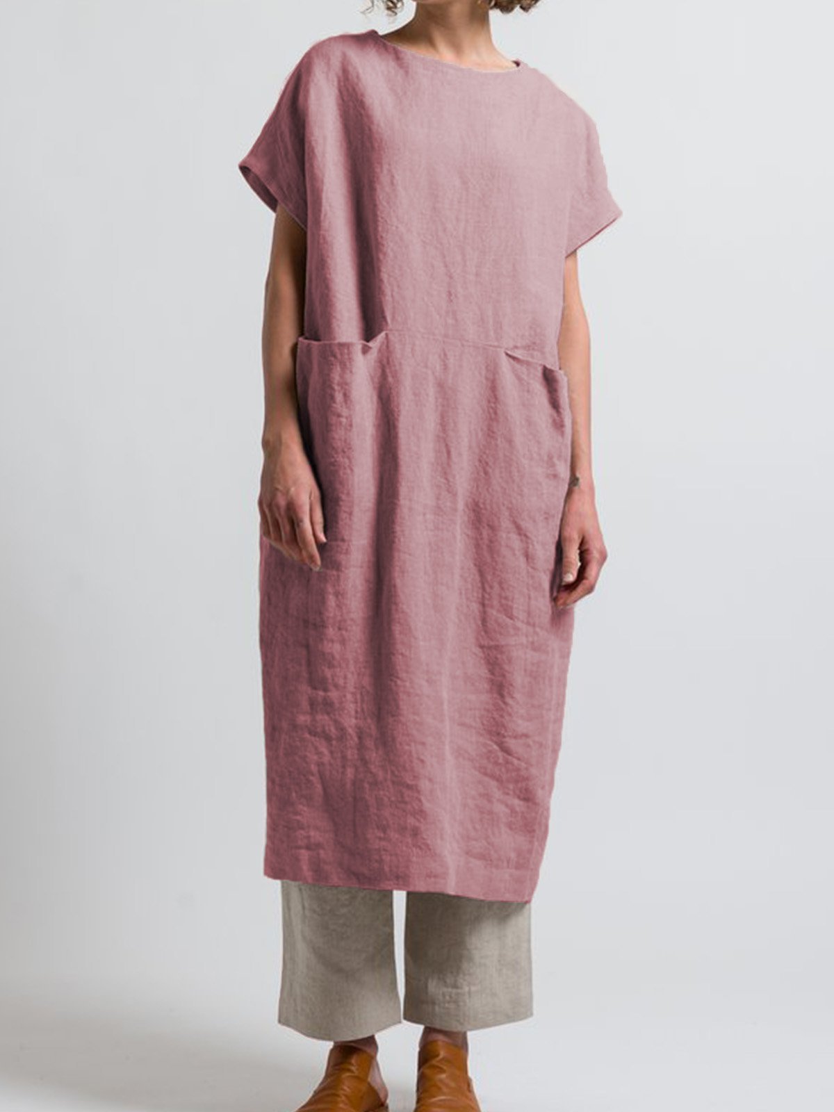 Oversized Scoop Neck Style Dress Tunic