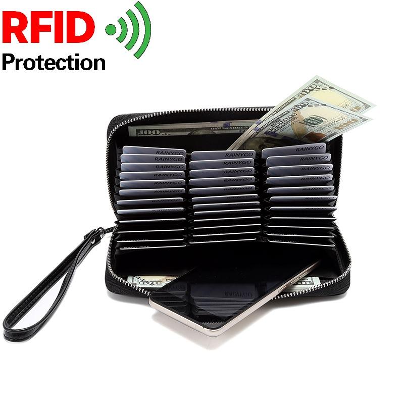 RFID Genuine Leather Card Wallet