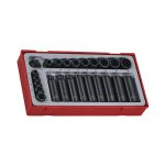 Teng Tools �C 24 Piece 1/4 inch-3/8 inch Drive Impact Socket Set �C TEN-O-TT9024