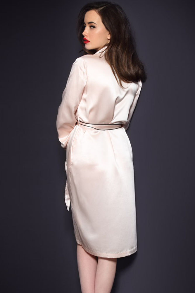 Pink Classic Gown Robe with Belt