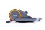 Cubii Go Seated Under Desk Elliptical, Portable w/Built-in Wheels & Retractable Handle, Mobile App, Light Up LCD Display- Gray